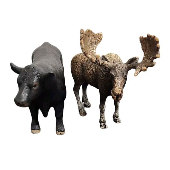 Schleich Black Angus Bull Cow Figure Realistic Farm Animal Learning Toy Moose 03 - Picture 2 of 6